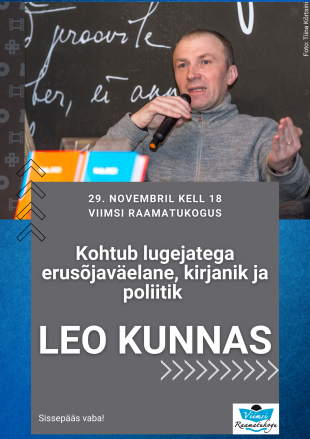 Lugejatega kohtub erusjavelane, kirjanik ja poliitik Leo Kunnas