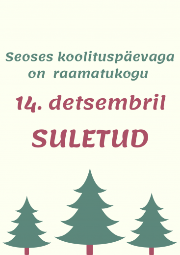 14. detsembril on Viimsi ja Randvere raamatukogud suletud