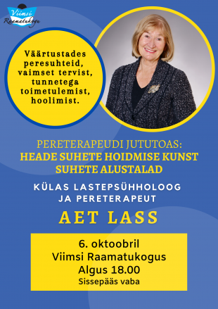 Klas lastepshholoog ja pereterapeut Aet Lass