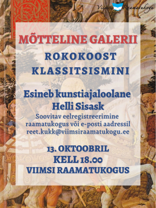 Mtteline galerii: rokokoost klassitsismini