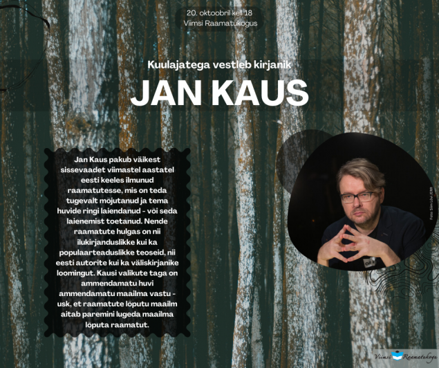 Kuulajatega vestleb kirjanik Jan Kaus