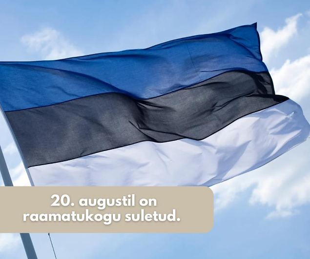 20. ja 29. augustil on raamatukogud suletud