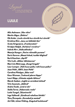 Lugude lummuses: lugemisprogramm t�iskasvanutele