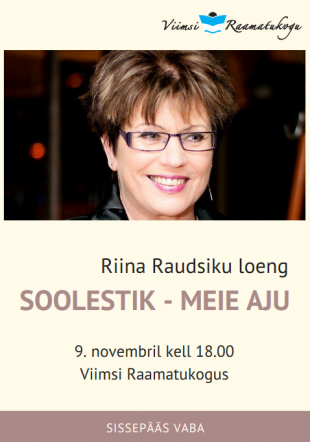 9. novembril k 18 Riina Raudsiku loeng