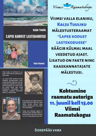 Kohtumine raamatu ''Lapse kodust lastekodusse'' autori Kalju Tuulikuga